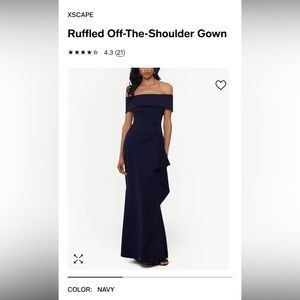 Xscape of the shoulder dress